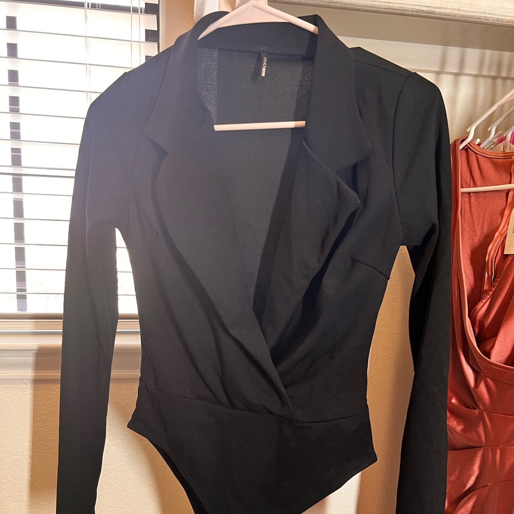 New black blazer bodysuit